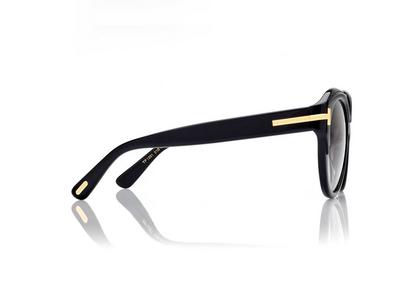 Tom Ford Womens Icon Round Sunglasses In Black and Gold
