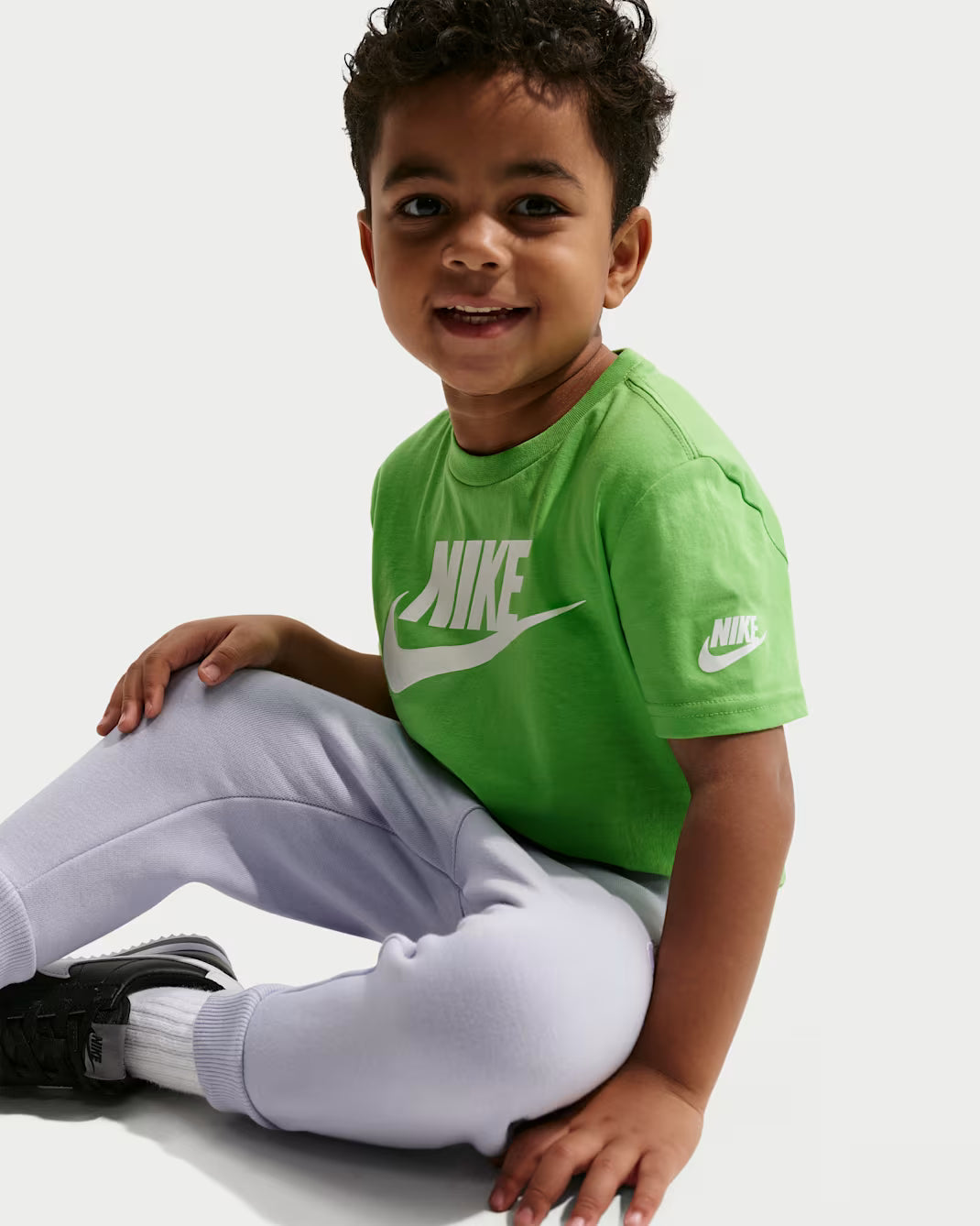Nike Kiddies Boys Future Evergreen T-Shirts In Mean Green