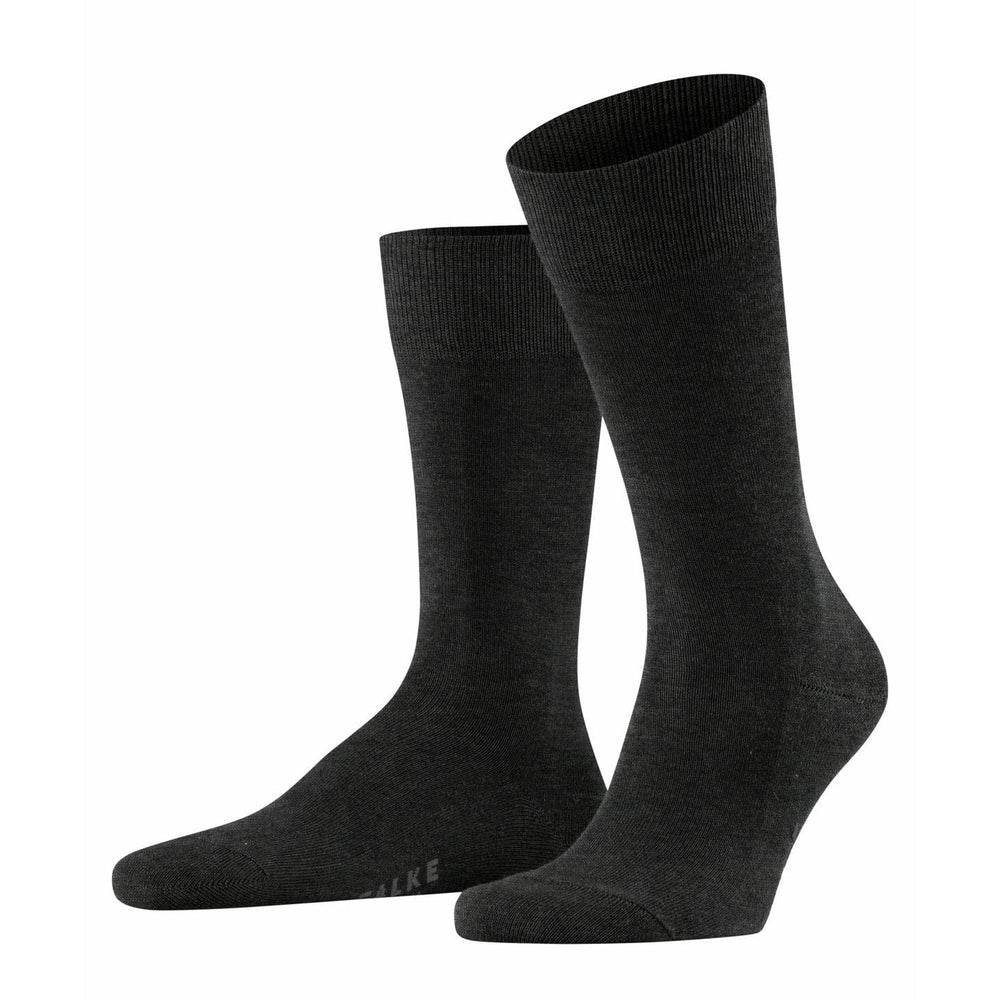 Falke Mens Soft Cotton Anklet Socks In Charcoal Melange