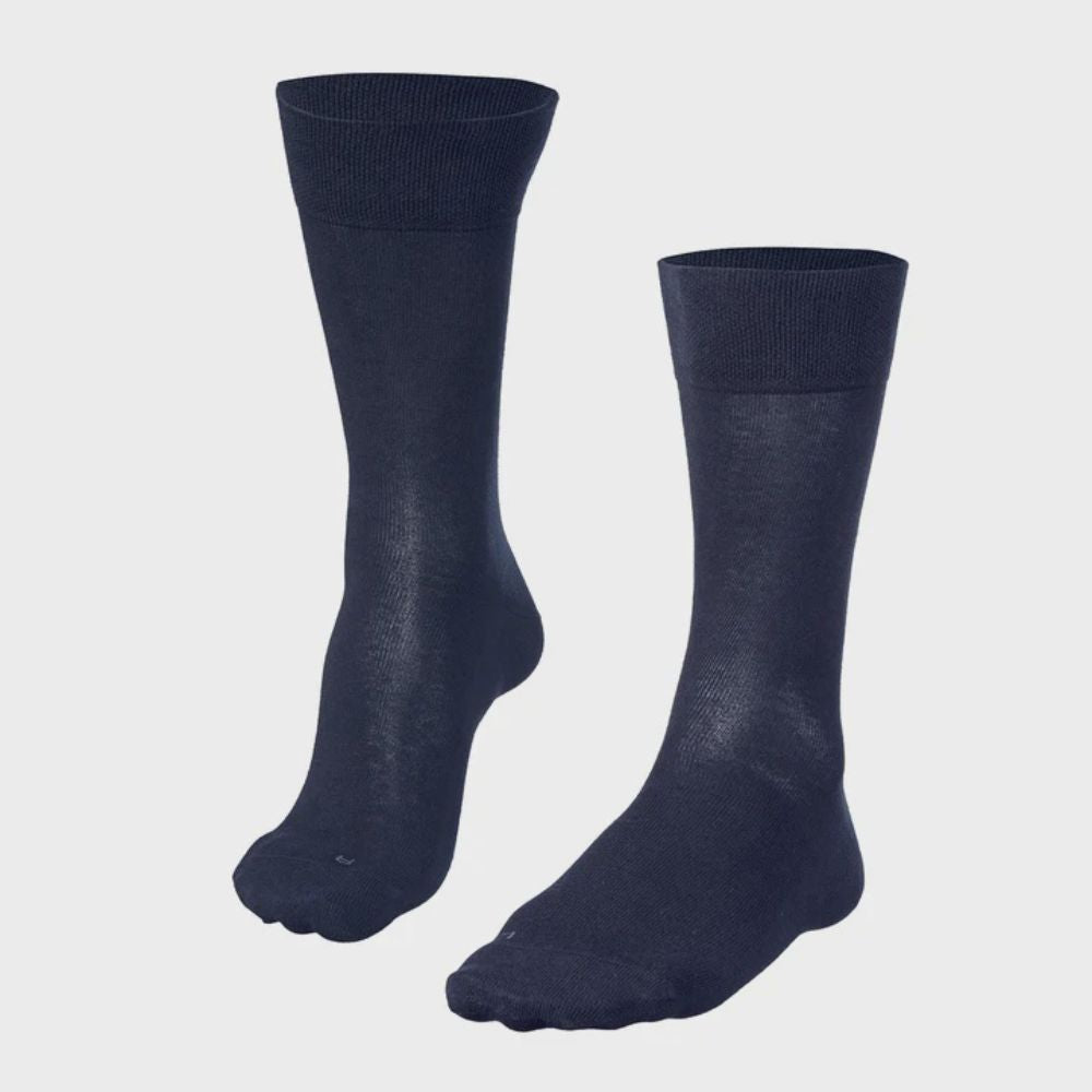 Falke Mens Sensitive Clifton Crew Socks In Navy