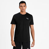 Puma Mens Run Favorite Heather Short Sleeves T-Shirt In Black
