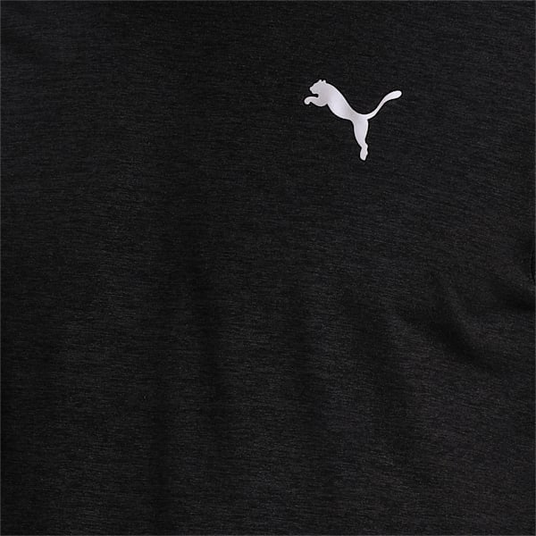 Puma Mens Run Favorite Heather Short Sleeves T-Shirt In Black