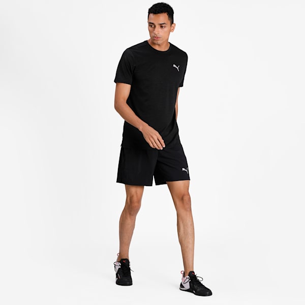 Puma Mens Run Favorite Heather Short Sleeves T-Shirt In Black
