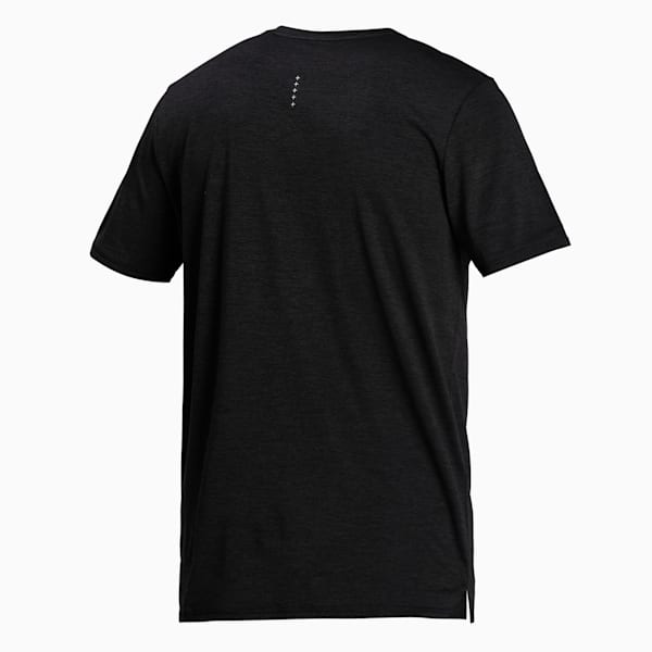 Puma Mens Run Favorite Heather Short Sleeves T-Shirt In Black