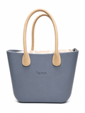 Fenn Collection Womens Tote Bag In Denim/Gold/Light Tan