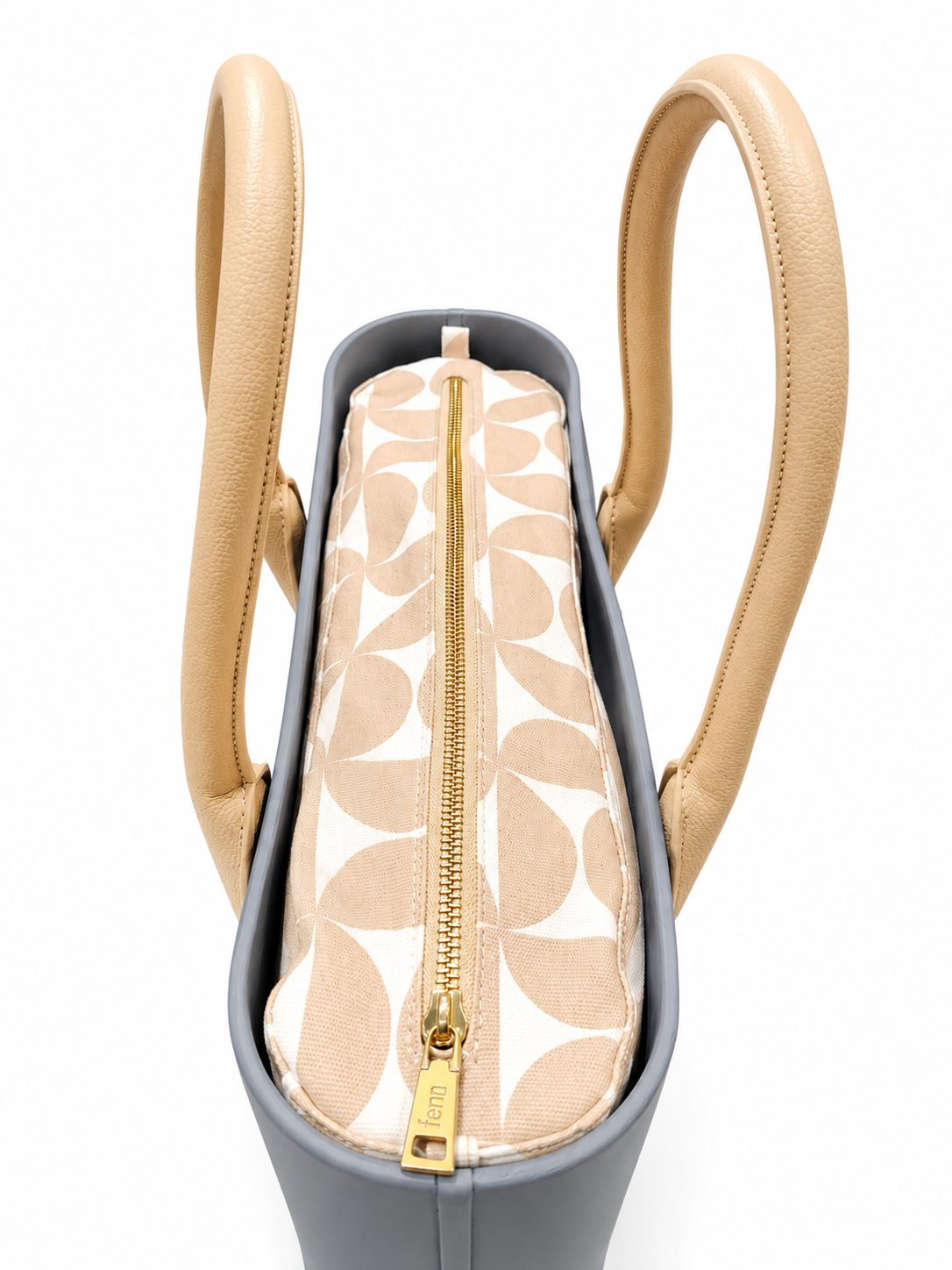Fenn Collection Womens Tote Bag In Denim/Gold/Light Tan