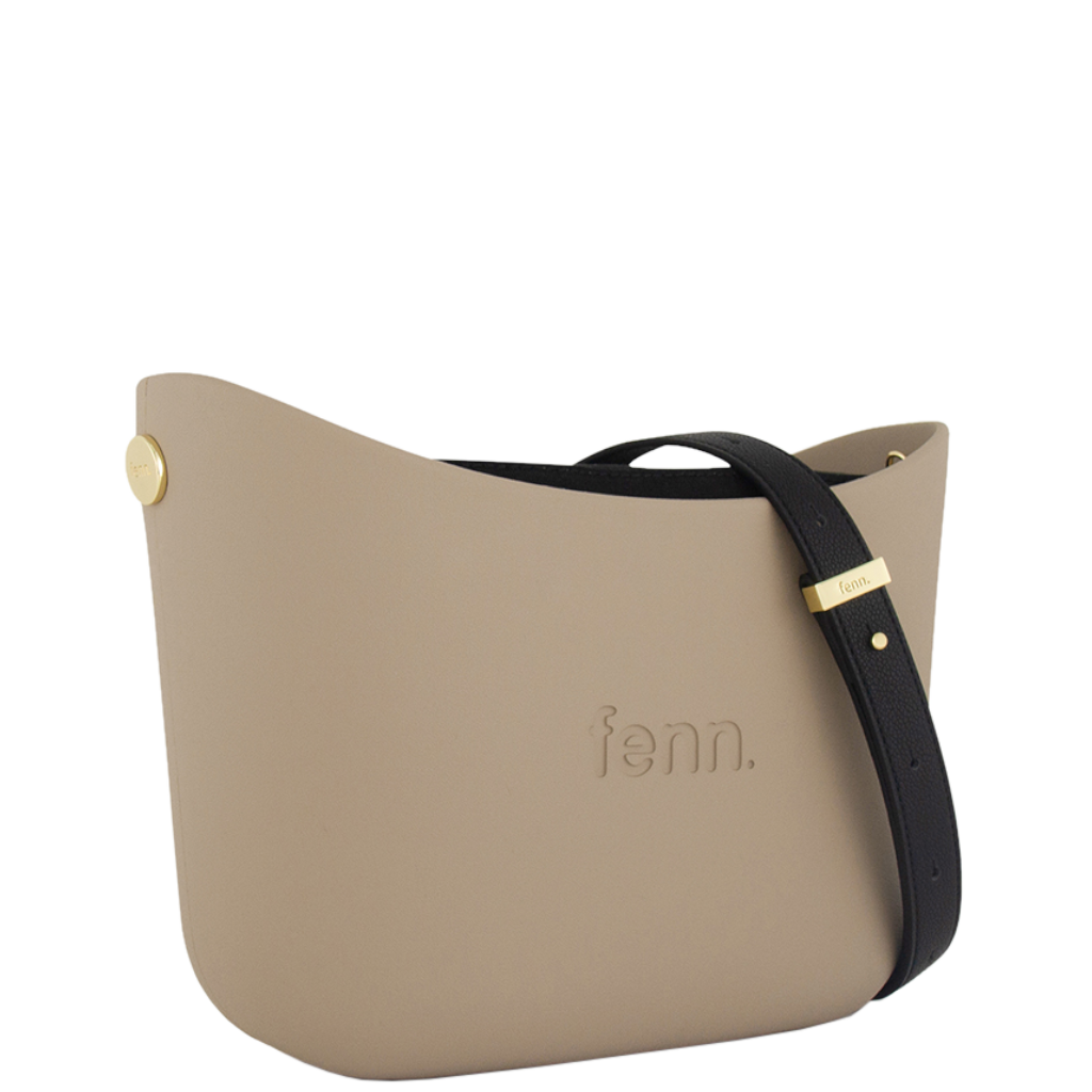 Fenn Black Handle Tote Bag In Stone