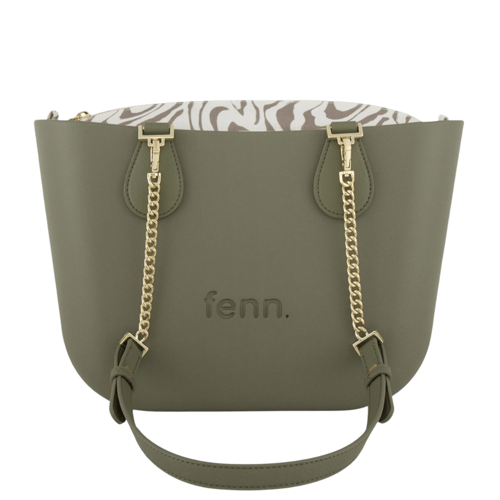 Fenn Gold Chain Tote Bag In Watercress