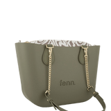 Fenn Gold Chain Tote Bag In Watercress