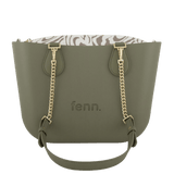 Fenn Gold Chain Tote Bag In Watercress