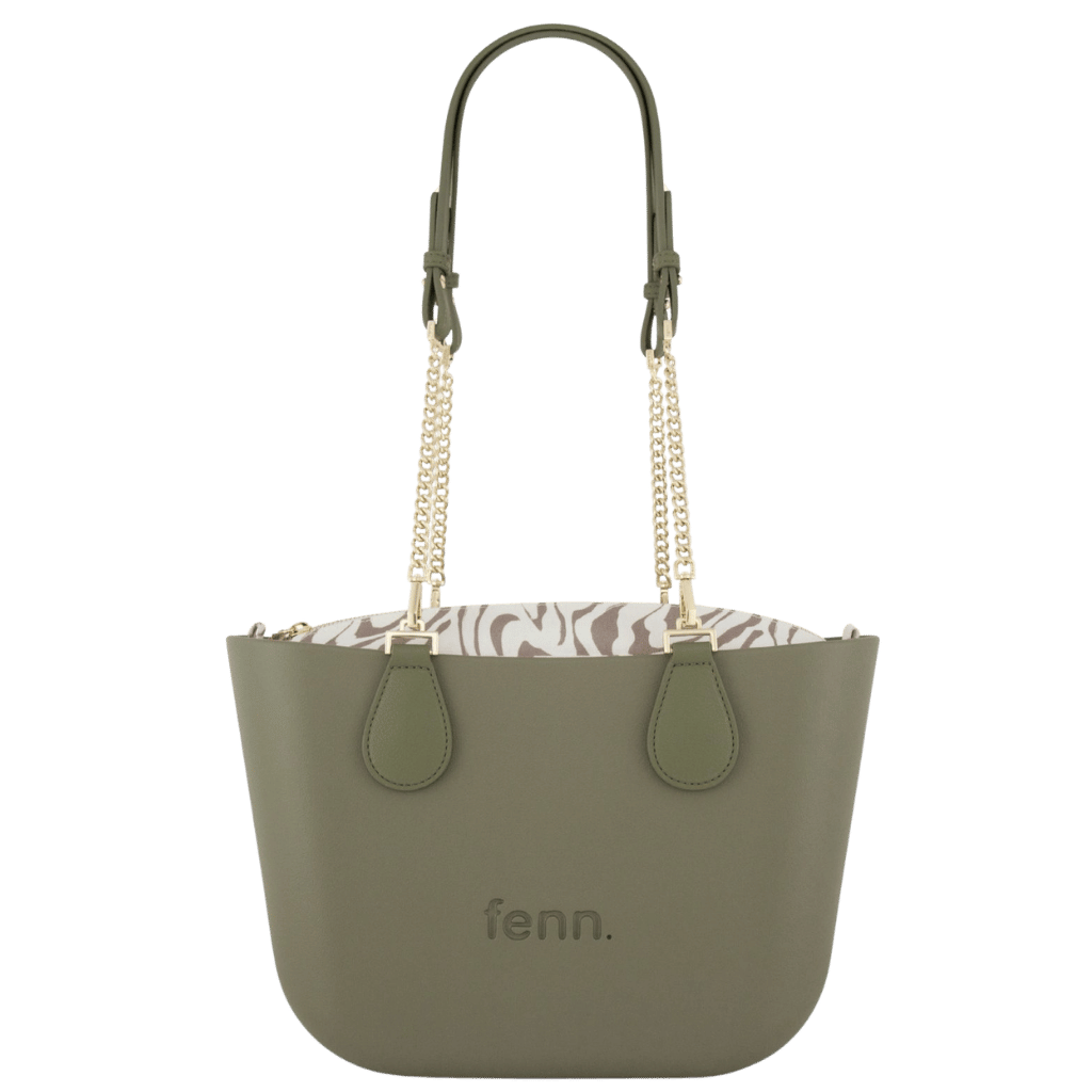 Fenn Gold Chain Tote Bag In Watercress