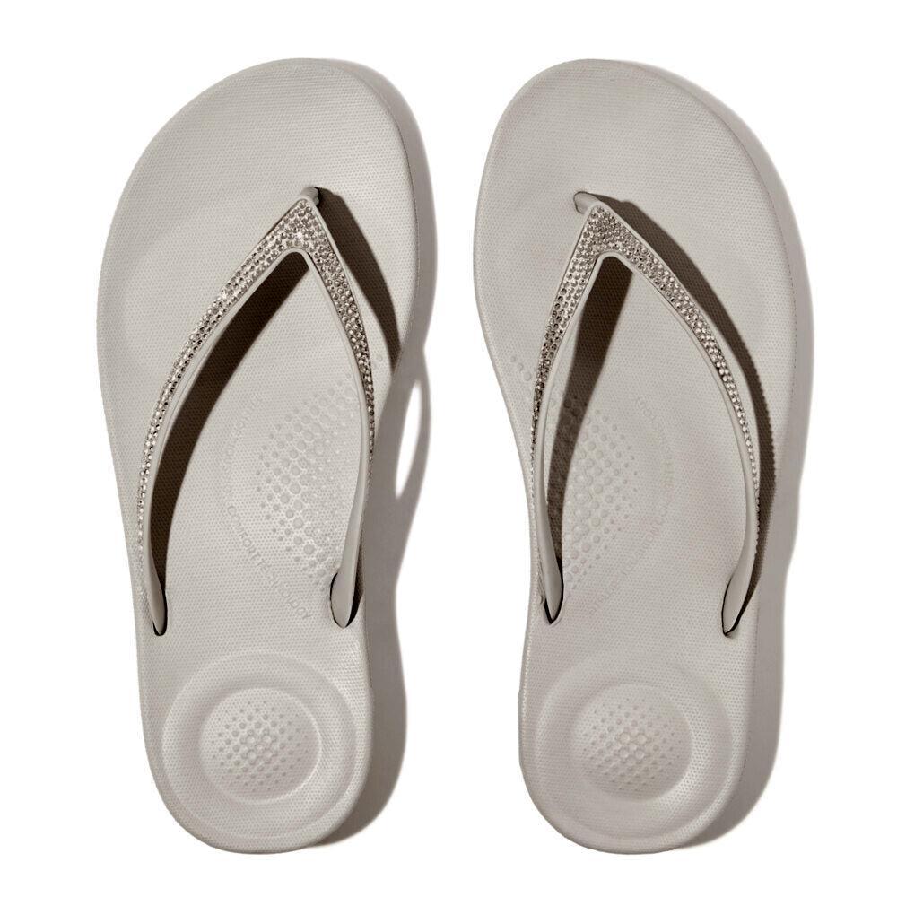 Fitflop Ladies Iquishion Sparkle Sandals In Grey