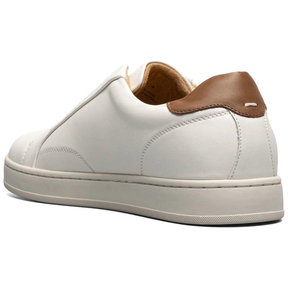 Florsheim Mens Monopoli Elastic Lace To Toe Sneaker In Cream