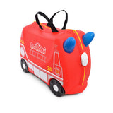 Trunki Kiddies Frank The Fire Engine Ride On Suitcase In Red Multi