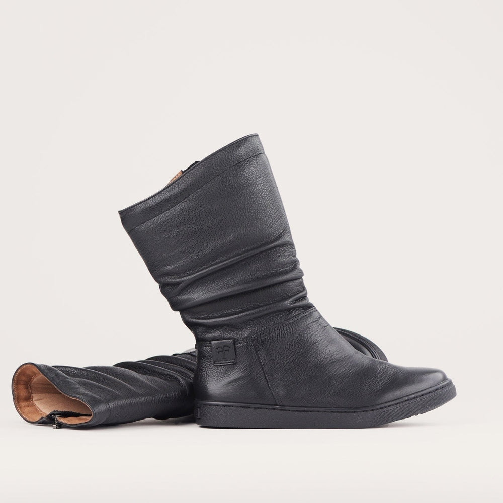 Froggie Womens Lea Cow Sides Rain Boots In Black