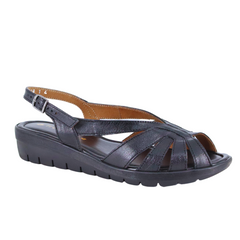 Froggie 12537 Ladies Lea Waxy Shoes Navy