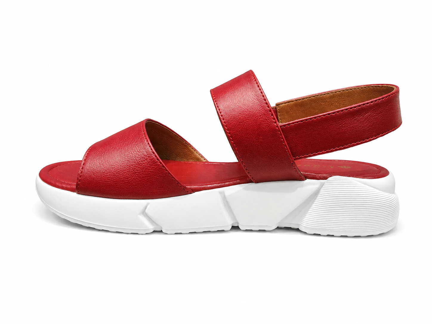 Froggie Ladies Lea Waxy Sandals In Red