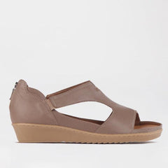 Froggie 12707.371 Womens Lea Waxy Shoes Stone