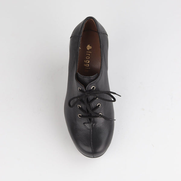 Froggie Ladies Lea Waxy 1 Heels In Black