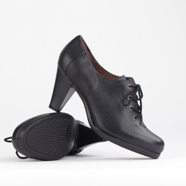 Froggie Ladies Lea Waxy 1 Heels In Black