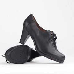 Froggie Ladies Lea Waxy 1 Heels In Black