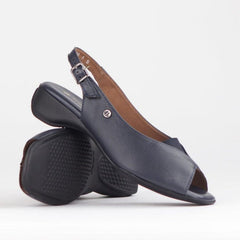 Froggie 10345 Ladies Lea Waxy  Shoes Navy