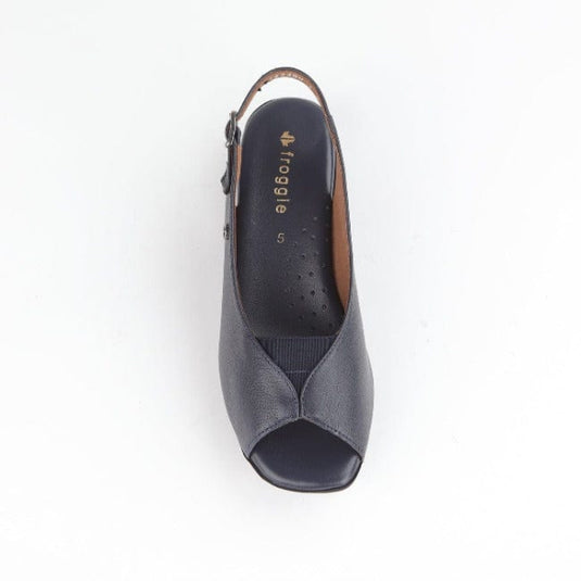 Froggie 10345 Ladies Lea Waxy  Shoes Navy