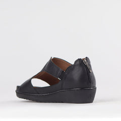 Froggie 12707.371 Womens Lea Waxy Shoes Black