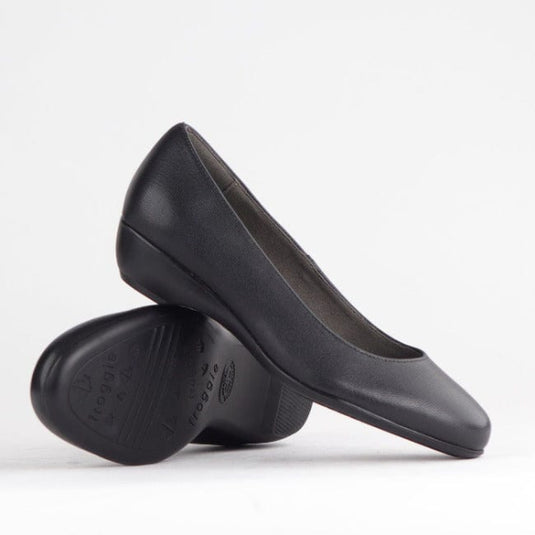 Froggie Ladies Lea Waxy Shoes  Black