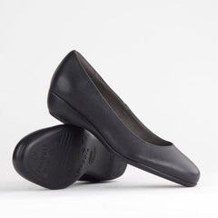 Froggie Ladies Lea Waxy Shoes  Black