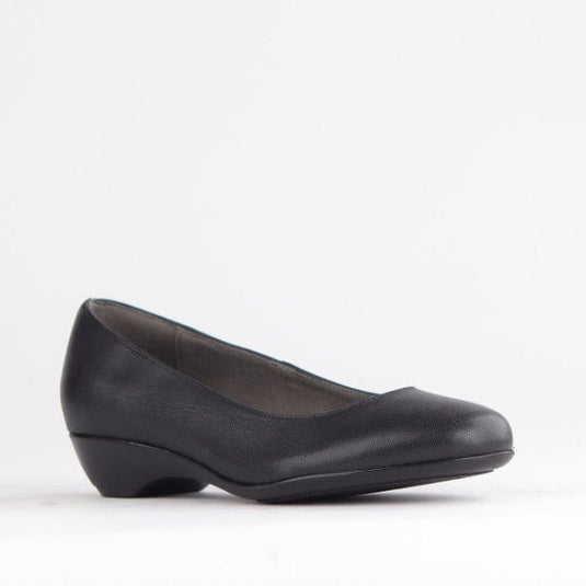 Froggie Ladies Lea Waxy Shoes  Black