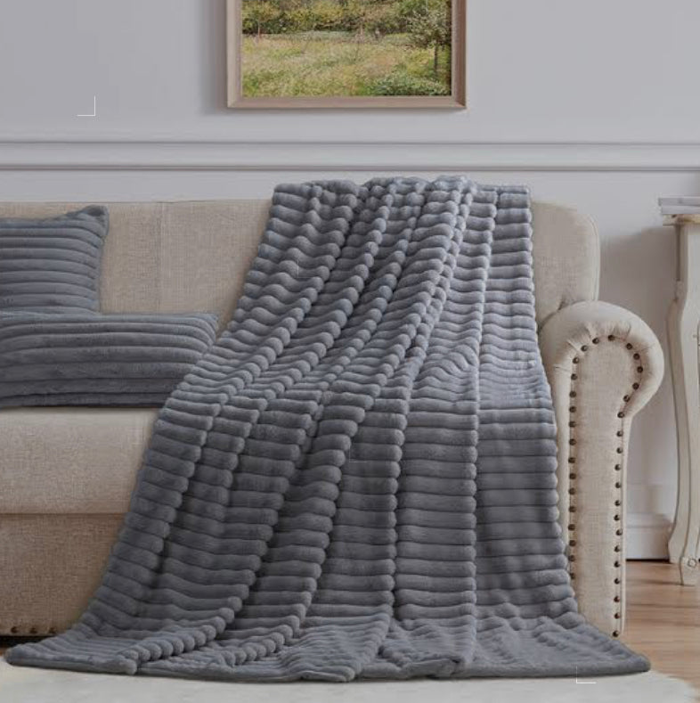 Cotton Co Faux Fur Milan Fleece In Grey
