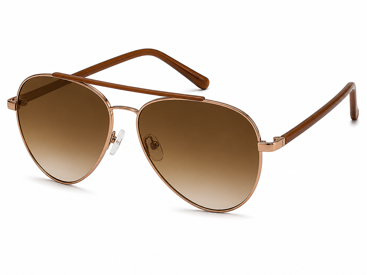 Giorgio Armani Aviator Sunglasses In Gold