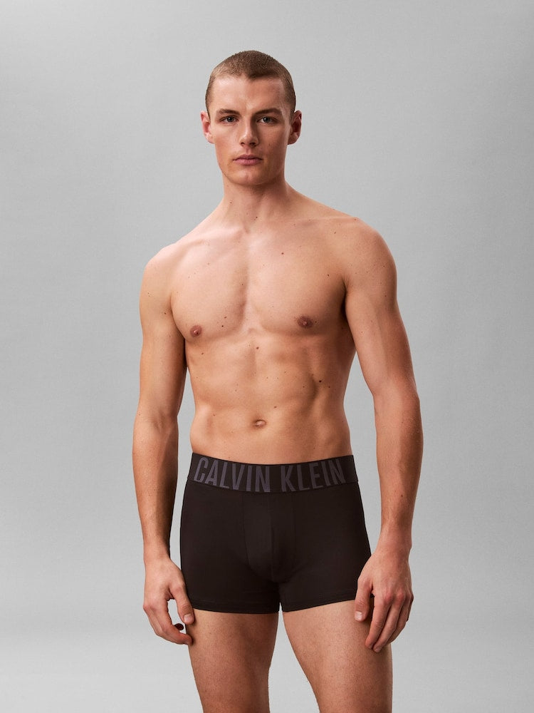 Calvin Klein Mens Low Rise 3 Pack Trunk In Black & Multi