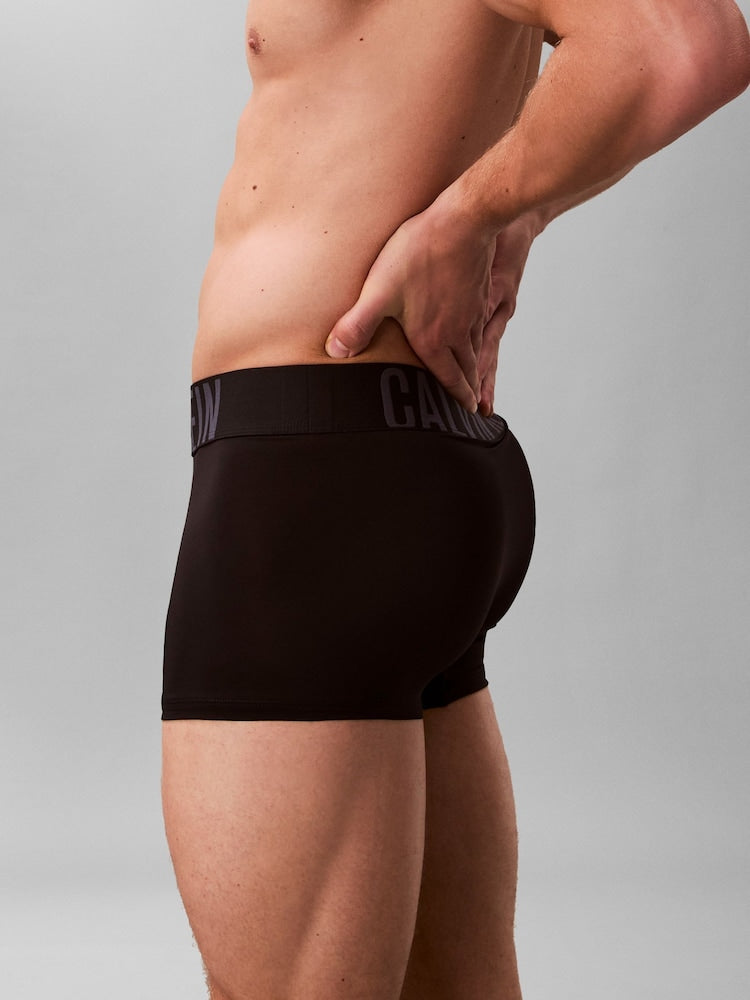 Calvin Klein Mens Low Rise 3 Pack Trunk In Black & Multi