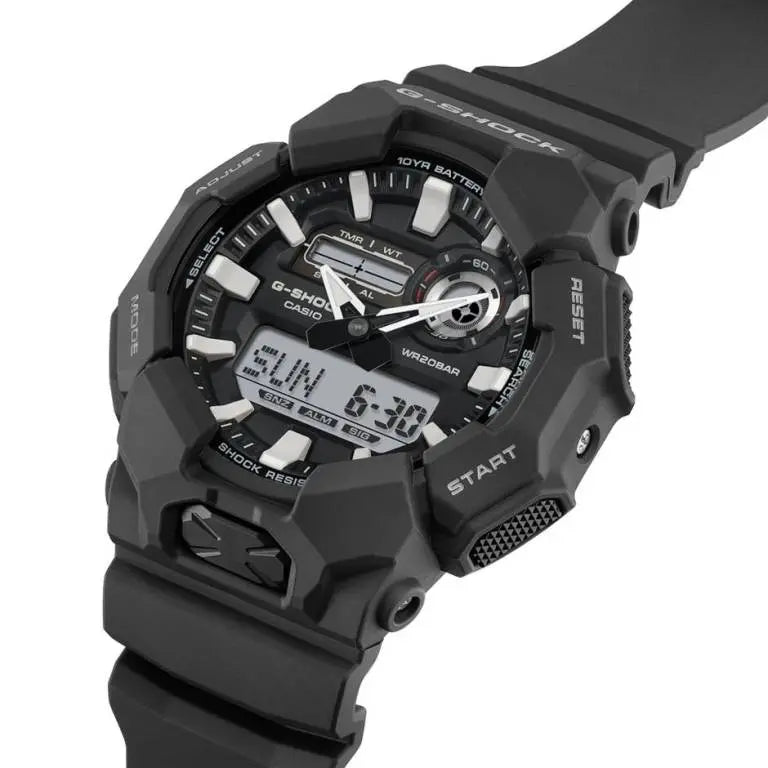 Casio Mens G-Shock Analog-Digital GA-010-ADR Watch In Black