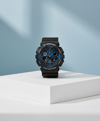 G Shock Anadigi Mag Big Blk/Blue Rubber