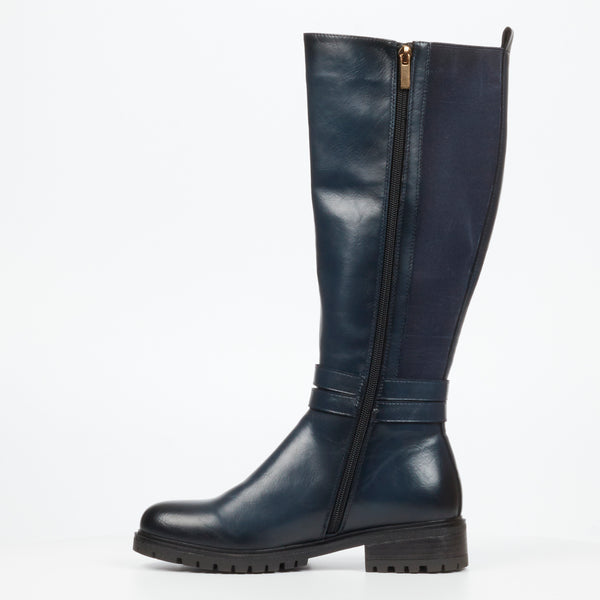 Miss Black Ladies Gale 1 Boots In Navy