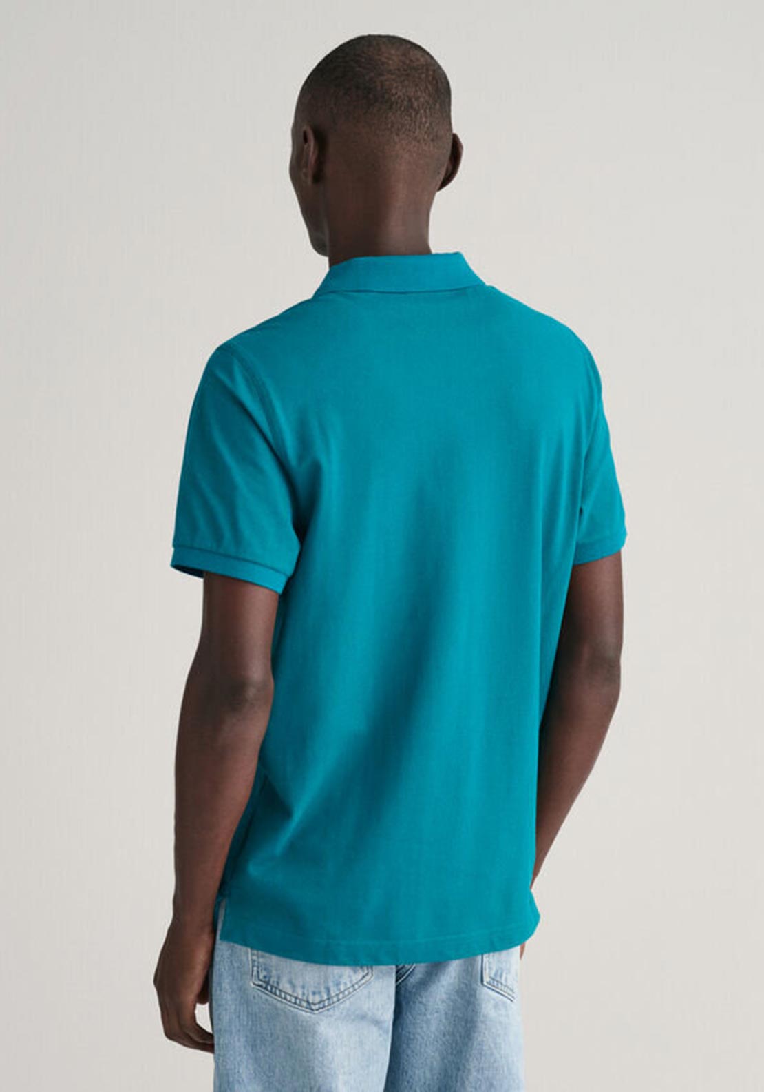 Gant Mens Regular Shield Golfer In Turquoise
