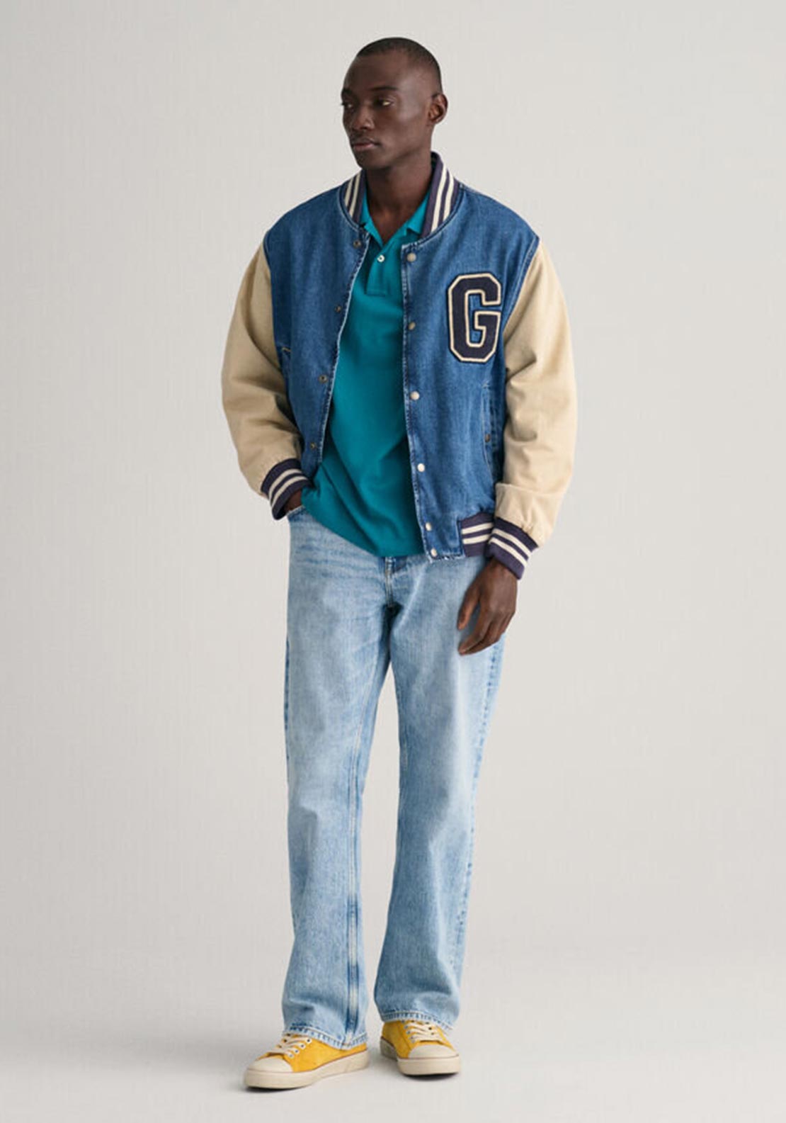 Gant Mens Regular Shield Golfer In Turquoise