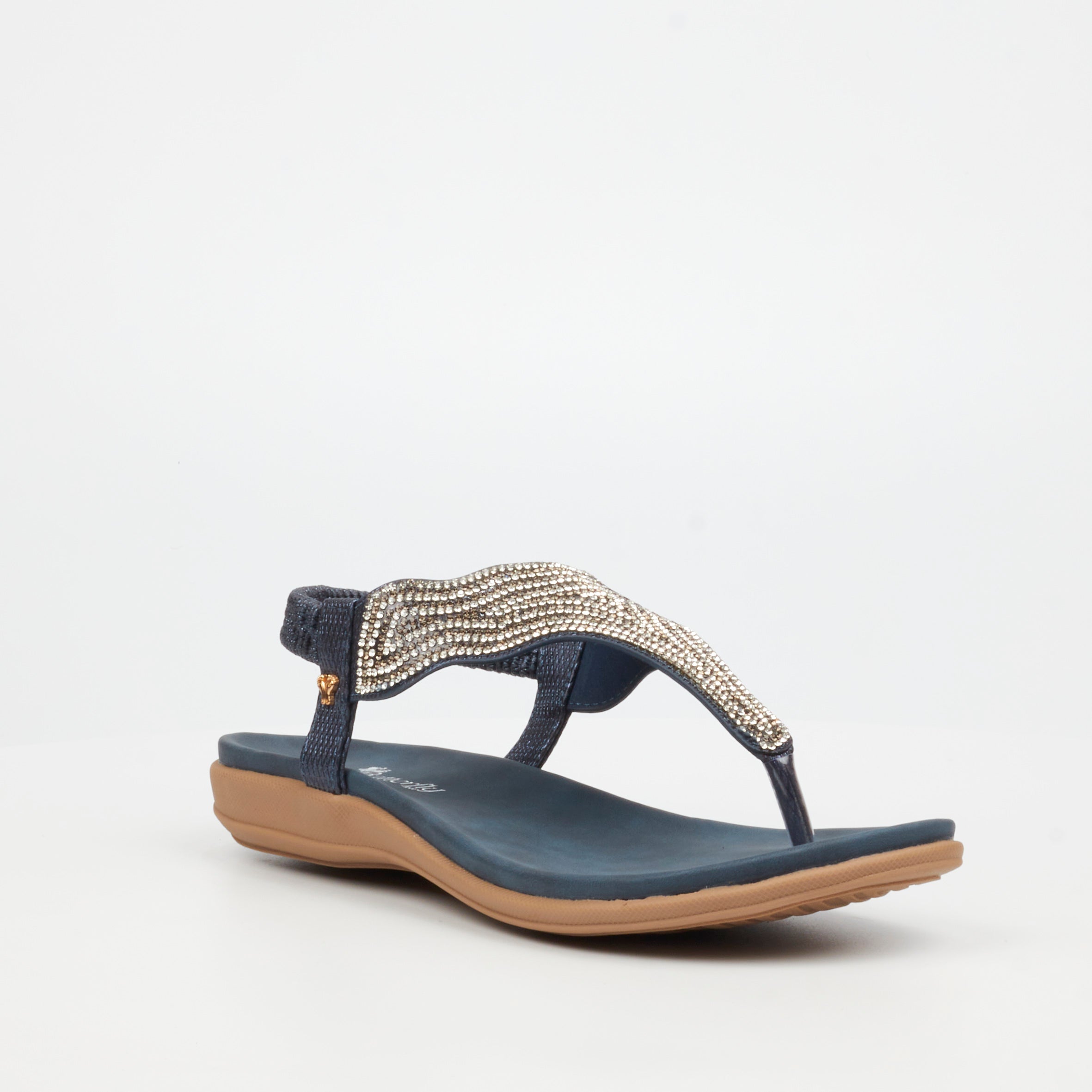 Butterfly Feet Ladies Geri 3 Navy Sandals