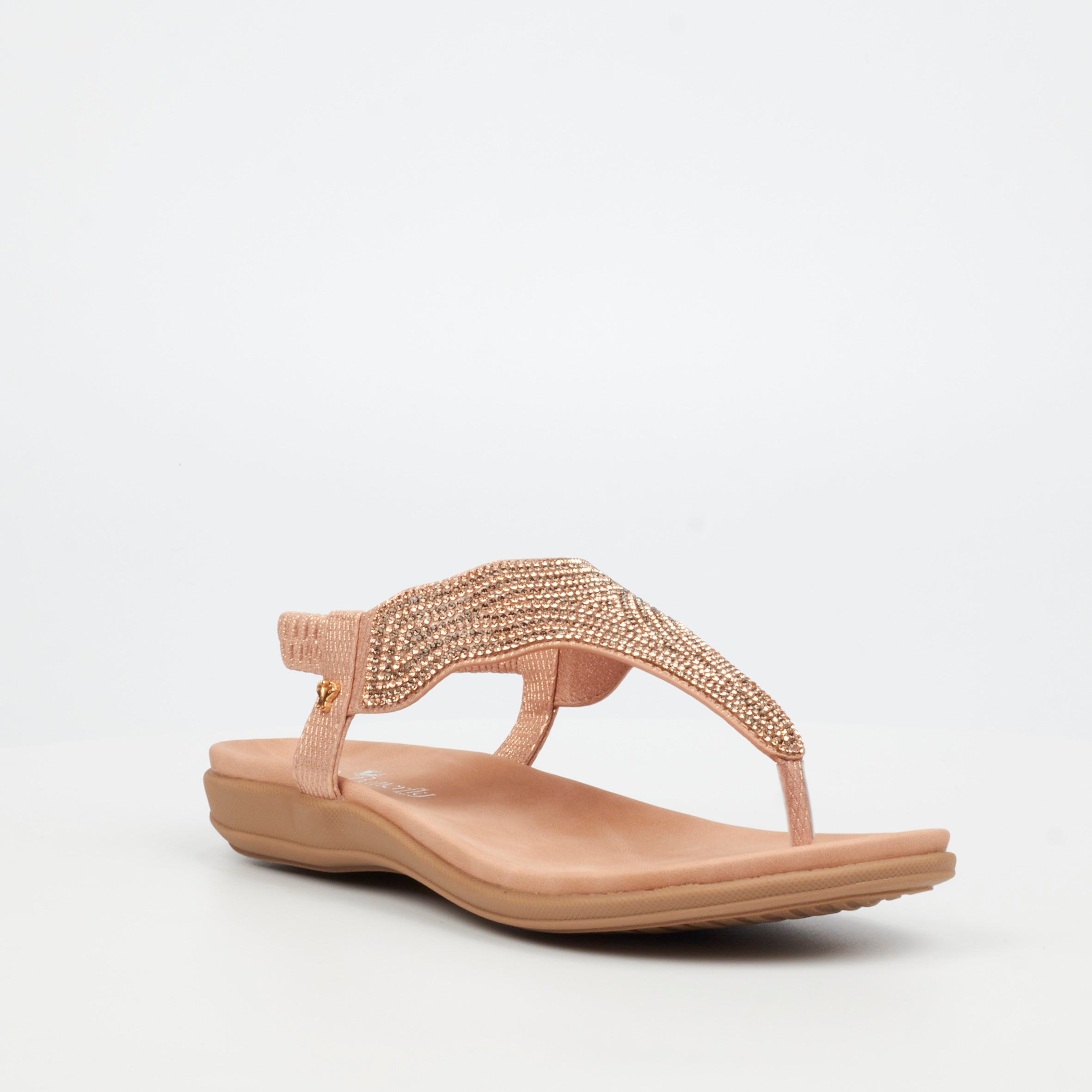 Butterfly Feet Ladies Geri 3 Rose Gold Sandals