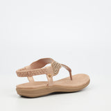 Butterfly Feet Ladies Geri 3 Rose Gold Sandals