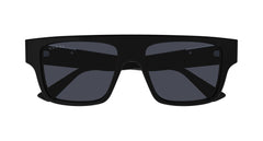 Gucci Womens Square Frame Sunglasses In Black & Silver