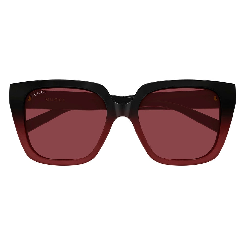 Gucci Mens Red Lens Sunglasses In Black