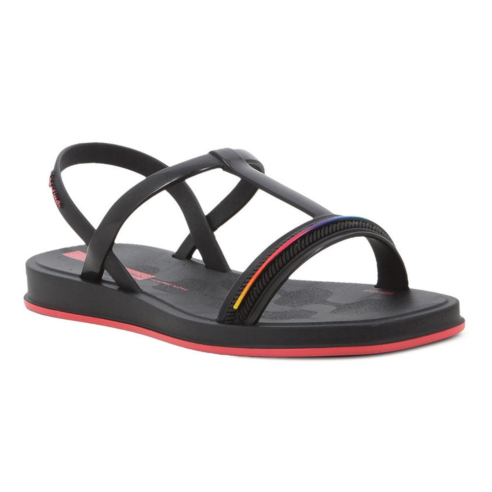 Ipanema Girls Glow Sandals In Black & Pink