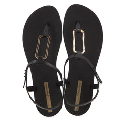 Ipanema Ladies Class Modern Ii Sandals Black And Gold