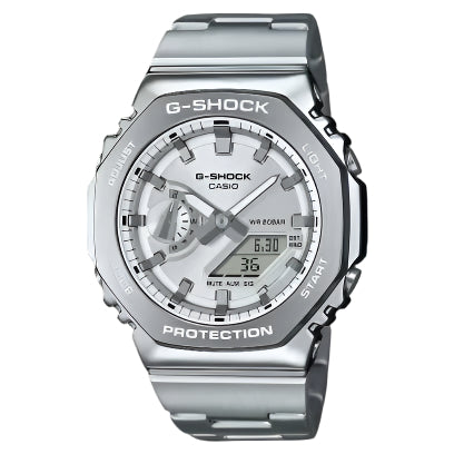 Casio G Shock Anadigi Silver Dial Watch