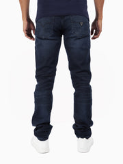 Guess Mens Ringer Eco Slim Taper Jeans In Dark Wash
