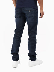 Guess Mens Ringer Eco Slim Taper Jeans In Dark Wash